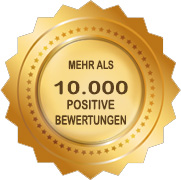 Button mit 10000 positiven Bewertungen