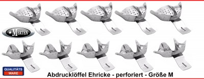 10 Abdrucklöffel nach Ehricke  - perforiert -  Größe M-3
