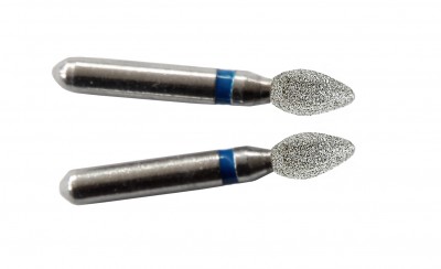 Diamanteinsätze 2 x 2,3mm mm - blau Flamme Teleskopzange  Flipper Konuskronenzange