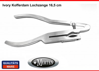 Kofferdam Zange  Ivory Rubber Dam  Lochzange