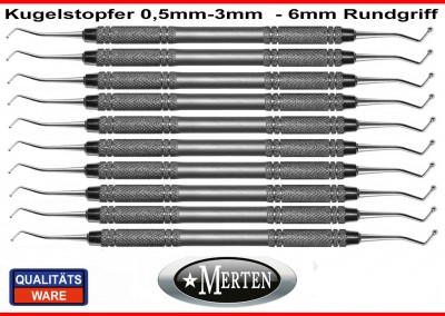 10 x Kugelstopfer 0,5 mm - 3,0 mm