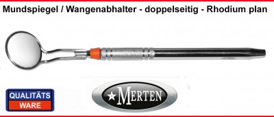 1 Mundspiegel - Doppelseitig Wangenabhalter  Rhodium  farbkodiert Front Surface