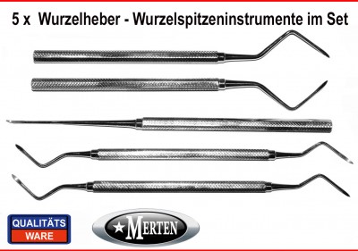 5  grazile Wurzelspitzenentferner im Set - Root Tip Remover