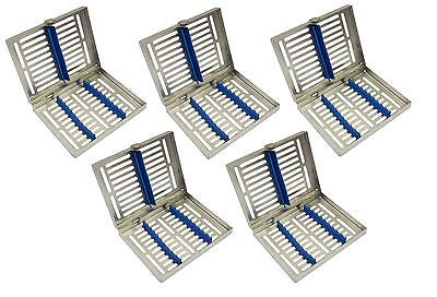 5 x 10er Instrumentenkassette Sterilisations-Kassette  Container Wash Tray Steri