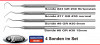 4 zahnmedizinische Sonden im Set  -  mit Rundgriff 16 cm lang