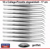 10  x London College Pinzette  geriffelt , abgewinkelt - Pinzetten