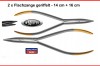 2 x Flachspitzzange Zahntechnik geriffelt - dental  14 + 16 cm  1,5 mm Spitze