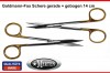 2 x Goldmann -Fox Schere gebogen / gerade 14 cm TC Hartmetalleinlage - PERMA CUT