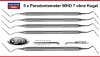5 x Parodontometer - Sonde  WHO7 - 3-6-9-12 mm ohne Kugel + 1-15 mm ohne Kugel
