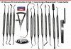 Sinuslift - 15 Sinus Lift Instrumente  Raspatorium mit  Castroviejo Messzirkel