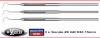 3 zahnmedizinische Sonden - Fig. 8 normale Spitze -  Rundgriff 16 cm lang