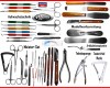 38 Instrumente Zahntechnik mit Konuszange, Wachsmesser-  P.K. Thomas - Spatelset