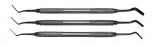 3 Heidemannspatel   Edelstahl federhart  2mm-2,5mm-3mm Breite - 6 mm Rundgriff