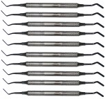 10 Heidemann-Spatel  - 8 mm Hohlgriff - Breite 2  mm