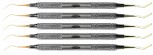 5 Heidemann-Spatel  Titan-Nitrid  beschichtet - 6mm  Griff - Breite 3 mm