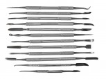 12 Instrumente Zahntechnik Set 1 - Modellierinstrumente Dentallabor Töpferei