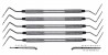 5 x Parodontometer - Sonde  WHO7 - 3-6-9-12 mm  mit Kugel und 1-15 mm ohne Kugel