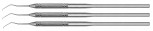 3 zahnmedizinische Sonden - Fig. 17 sehr feine Spitze -  Rundgriff 16 cm lang