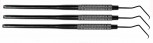 3 zahnmedizinische Sonden - Fig. 17 normale Spitze -  Rundgriff 16 cm lang